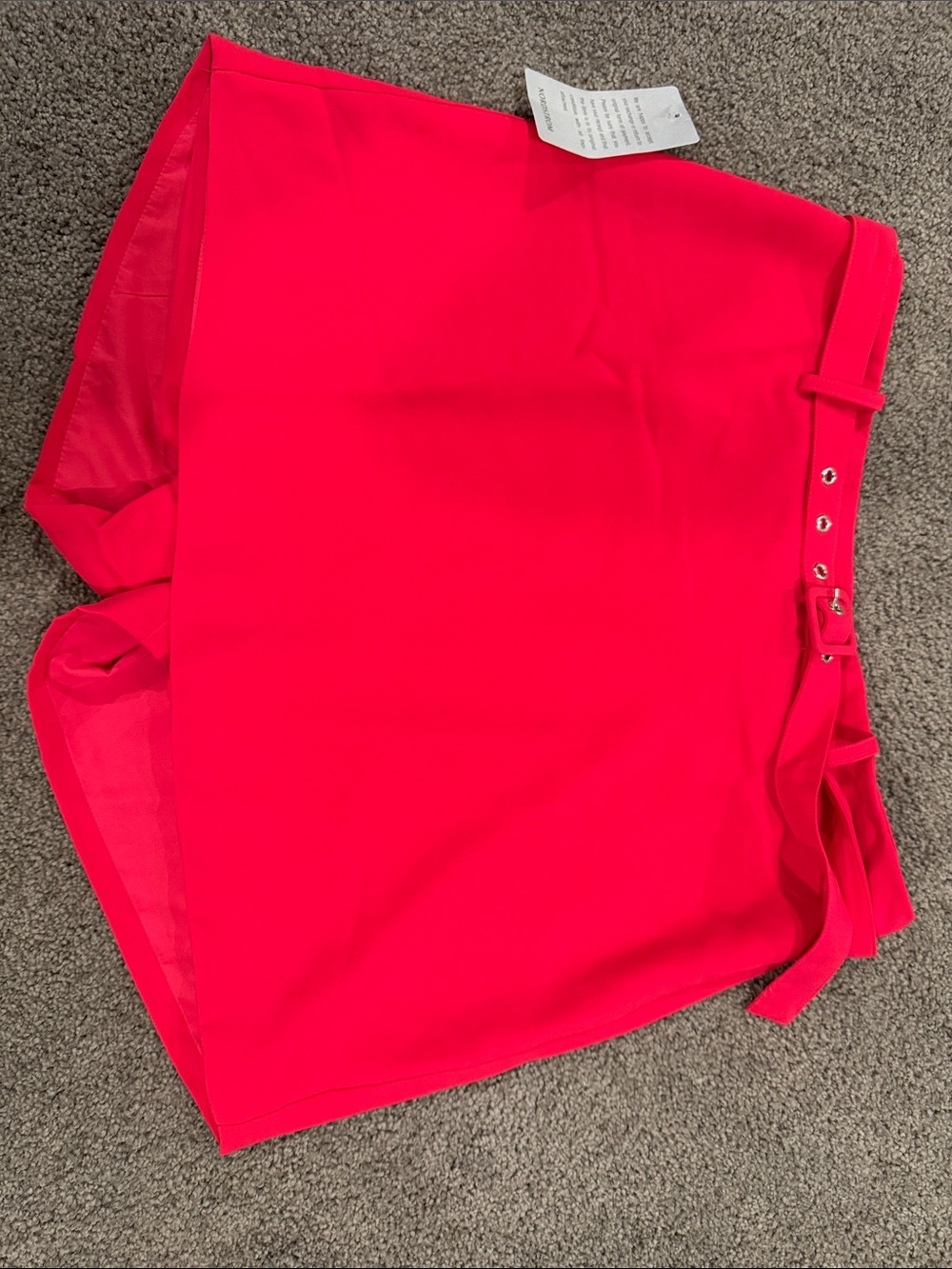 Women’s LULUS Pink High-Waist Skort with Belt